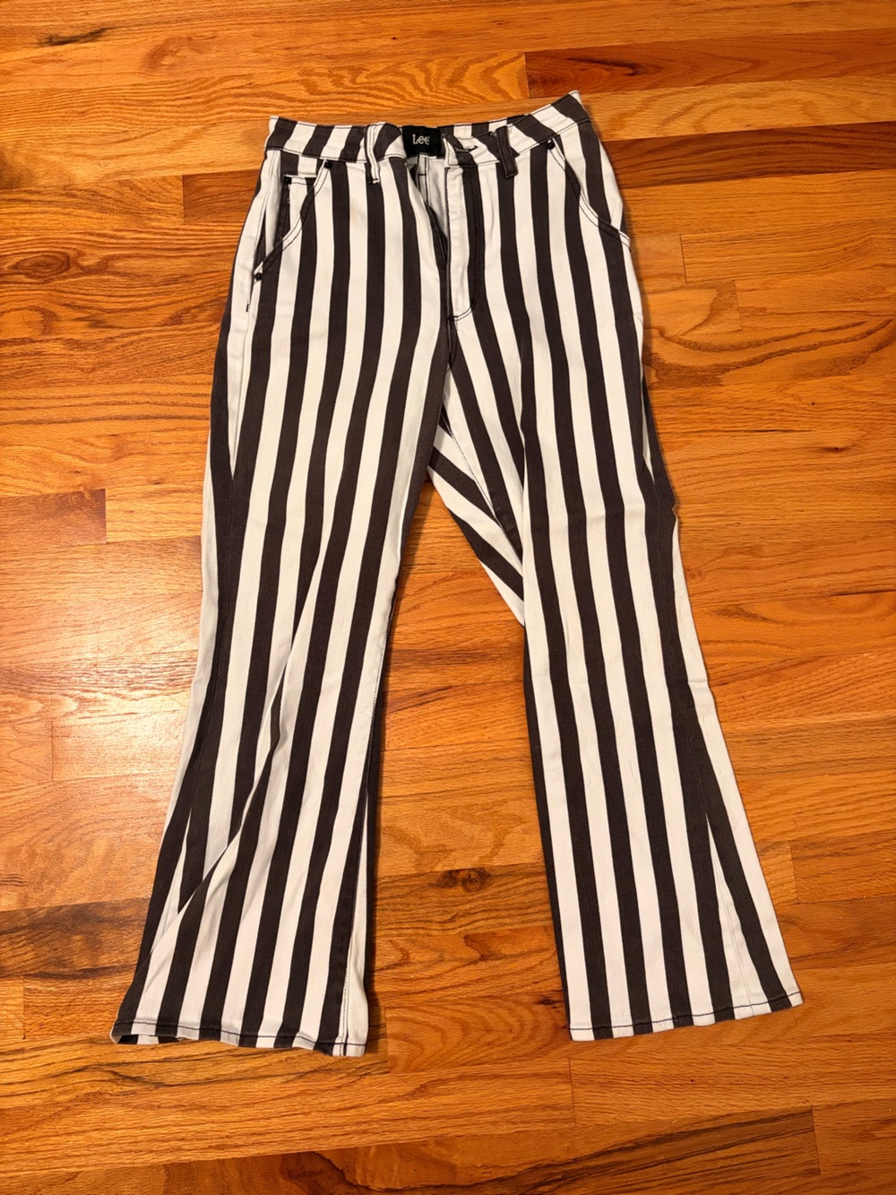 Lee Black & White Vertical Pants